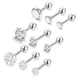 Multifunción: diseño de campana pequeño y adorable, fácil de poner y quitar. Seguro y no fácil de caerse. Puede usarse como aretes de cartílago, pendientes de hélice, piercings de Tragus. Usos múltiples, también se puede usar como durmiente aretes.