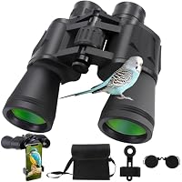 20x50 HD Binoculars for Adults High Powered with Phone Adapter, Large View Binoculars with Clear Low Light Vision, Binoculars for Bird Watching Concert Hiking Travel