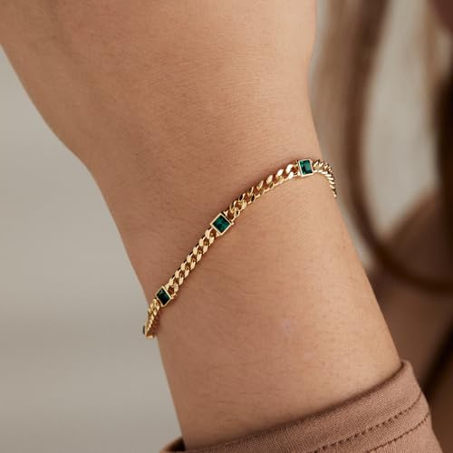 Image of Alex and Ani September Birthstone Sapphire Curb Chain Bracelet