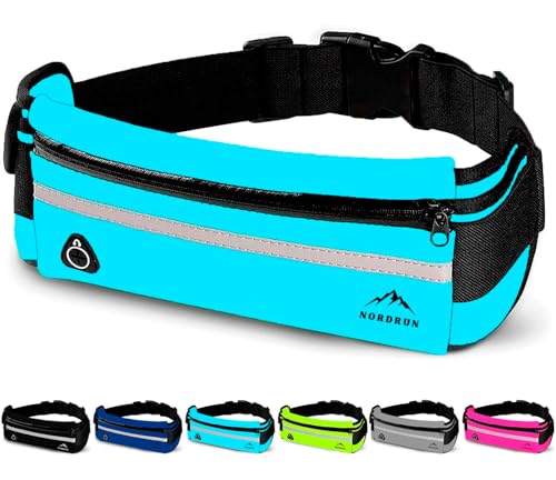 Nordrun Riñonera Running Ajustable E Impermeable Apta Par Todos Los Moviles Riñonera Running Mujer Y Hombre Cinturon Running Porta Movil Running Riñonera Deportiva Running Belt Azul
