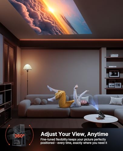 NexiGo Gimbal-Desktop-Ständer für Nova Mini Projektor, 360° verstellbare Neigung, kompaktes Elegantes Design, einfache Installation, ideal für Decke, Schlafzimmer & Garten