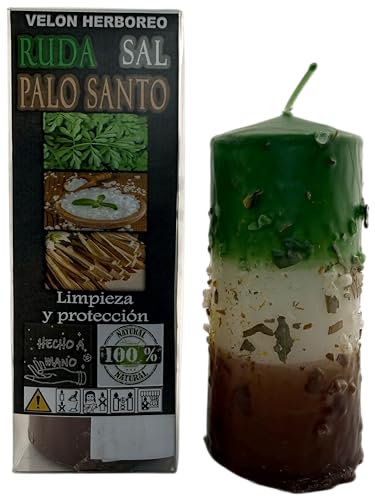 Hostenatura Velón Herbóreo Ruda, Sal Y Palo Santo 14x6 Cm Velón Esotérico De Limpieza Y Protección Ritual Para Purificar Energías Y Crear Un Escudo Espiritual Elaboración Artesanal Hostenatura Velón Herbóreo Ruda, Sal Y Palo Santo 14x6 Cm Velón Esotérico De Limpieza Y Protección Ritual Para Purificar Energías Y Crear Un Escudo Espiritual Elaboración Artesanal