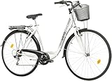 Multibrand Probike 28 Zoll City Fahrrad ALU Rahmen 7 Gang, Korb, Fahrrad-Licht, Damen, Herren...