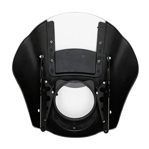Xfmt Vivid Black Detachable Quarter Fairing Clear Windshield Kit Compatible With Harley Sportster Xl 883 1200 Models 1988-2016(Requires The Installation Of Docking Hardware Kit P/N 58164-96A.) #TOP3