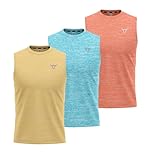 4 Pack Running Muscle Sleeveless Tank Top for Men Dry-Fit Workout Tops Shirts Training Bodybuilding Vests