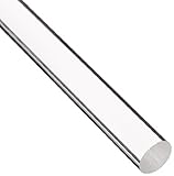Acrylic Round Rod, Transparent Clear, Meets UL 94HB, 2