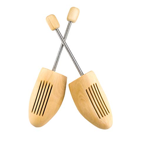 JHKJ Shoe Trees avec Ressort en Spirale, en Bois, Excellente Absorption de l'humidité, Shoe Stretcher Shaper, Unisexe (1 Paires),1pairs,37/38 Cover