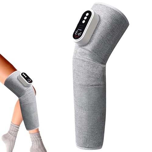 WoskjXas Trådlös benmassageapparat, elektrisk massageapparat, ben med 3 lägen, intensitet/uppvärmning, tryckterapi, benmassageapparater, kompression, benmassageapparat för muskler, blodcirkulation