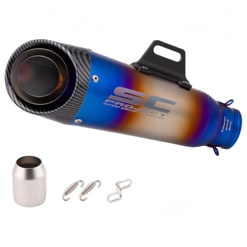 �X���b�v�I���}�t���[ �T�C�����T�[ �ėp �y�ʃX�e�����X�� ����a��38�`50.8mm �ቹ�T�E���h �Ή��Ԏ�FNinja400/Z900RS/CBR250RR/ADV160/MT-03/YZF-R25/V-Strom250/GSX250R ���Ή� (�O�w