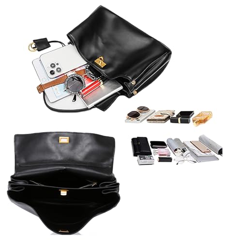 Slouchy Luxury Tote Bag with Soft PU Leather,Top Handle Bag,Large Capacity Shoulder Bags for Women3
