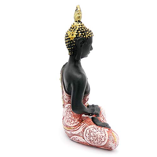 Estatua de Buda Decorativa 8 pulgadas Rojo miniatura 4