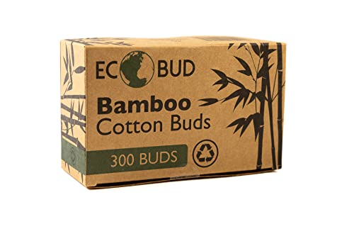 CS Beauty - 600 Eco Friendly Bamboo Earbuds Cotton Swabs - Plastic Free Baby Cotton Buds Biodegradable - Ear Buds for Makeup, Crafts, Cleaning, & Baby Hygiene, white