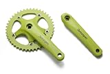 Retrospec Bicycles Fixed-Gear Crank Single-Speed Road Bicycle Forged Crankset, Lime Green, 48T