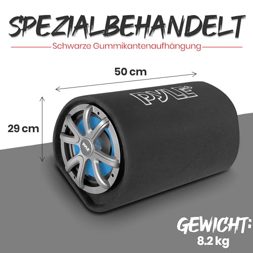 Pyle 20 cm Auto-Subwoofer-Röhre, 400 W Bass-Lautsprecher mit 50 mm Aluminium-Schwingspule...