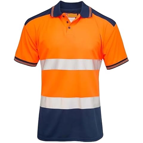 shelikes Mens Hi Vis Polo Workwear T-Shirt Cover