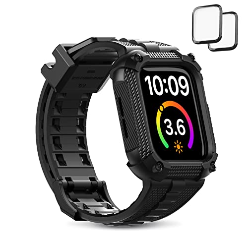 Apple Watch Series 5 44Mm Wutwuk Correa para Apple Watch 45mm 41mm 44mm 40mm, Correa iWatch con Protector de Pantalla, Correa con Funda Resistente...