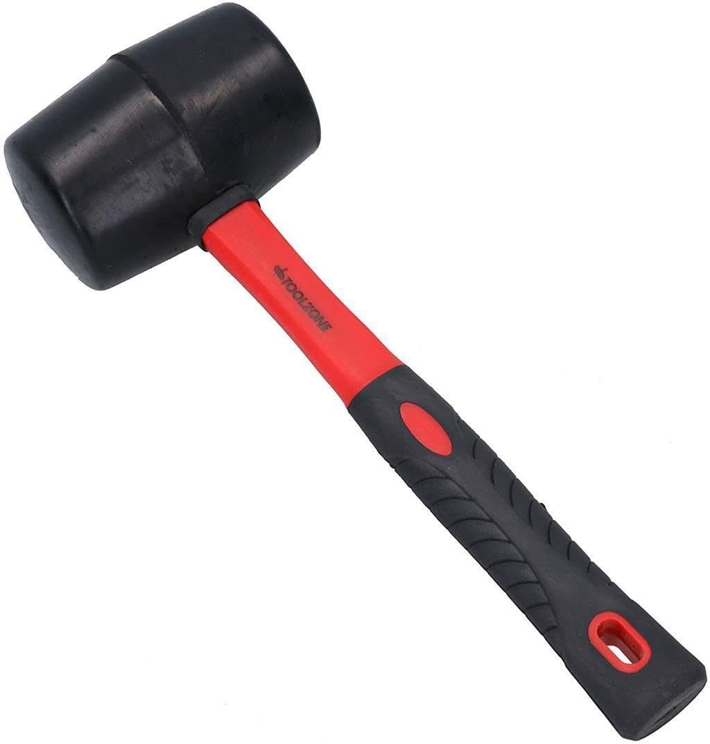  - Rubber Mallet Hammer 48Oz Fibreglass Shaft Grip Camping Paving Diy Hm003