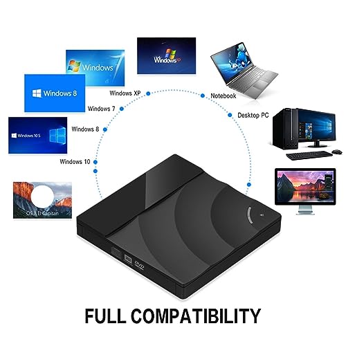 Lecteur CD externe pour ordinateur portable avec commande tactile USB 3.0 - 7