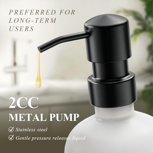 Image of Cisily Kitchen Soap Dispenser Set Comes with Ceramics Sponge Holder, Gold Pumps, and Instant Dry Tray, Hand and Dish Soap Dispenser Set (4, Black + White + Sponge Holder)
