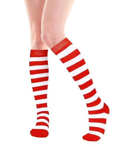 Image of Athletic Knee High Socks Stripe Running Baseball Thigh High Stockings Outdoor Sport Tube Socks