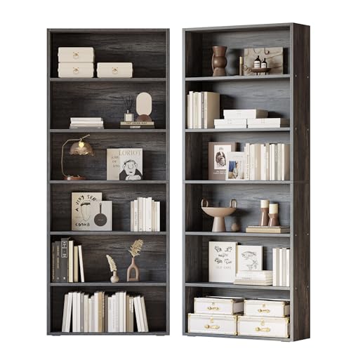 IRONCK 70 inch Tall Bookshelf Set of 2