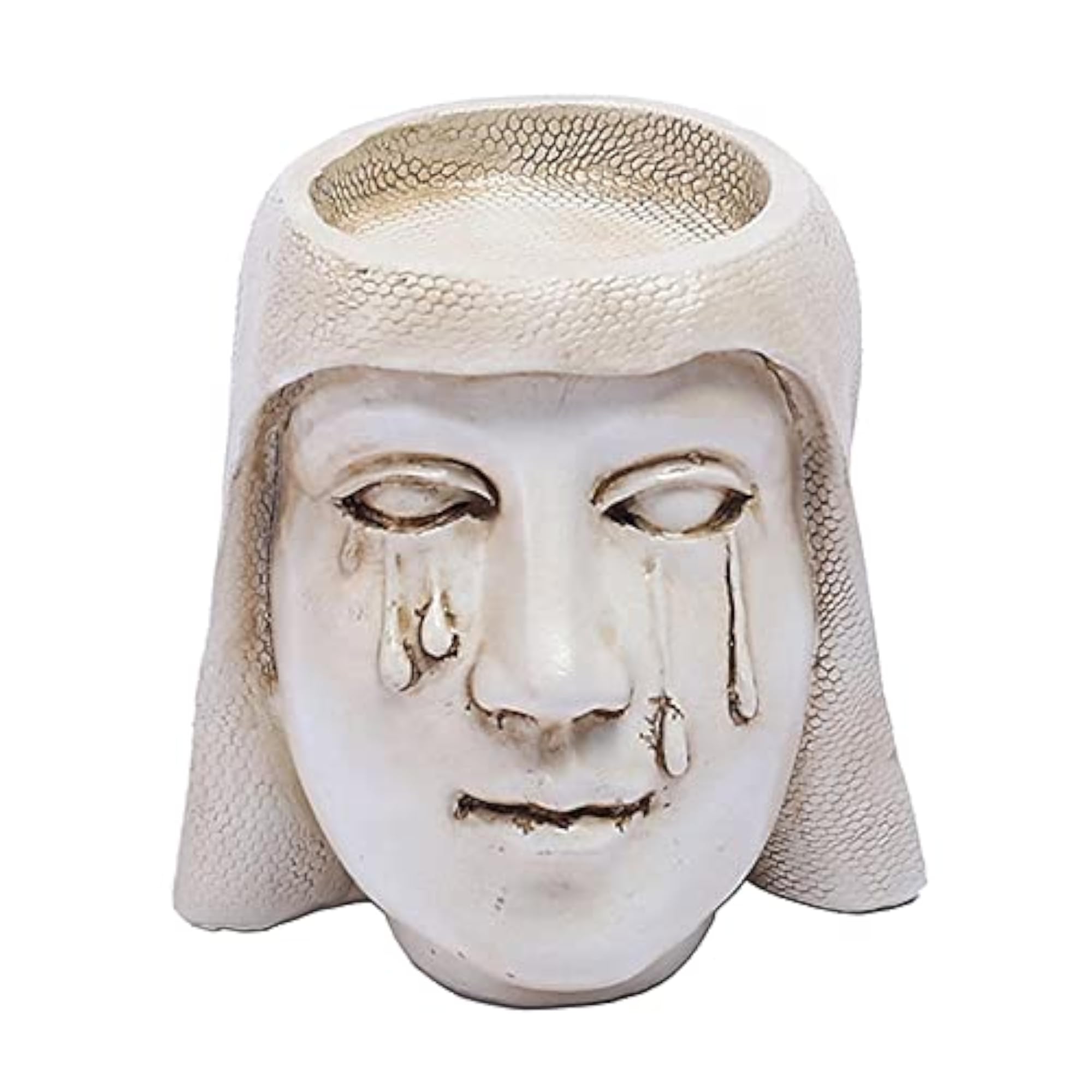 Virgin Mary Resin Statue Candlestick