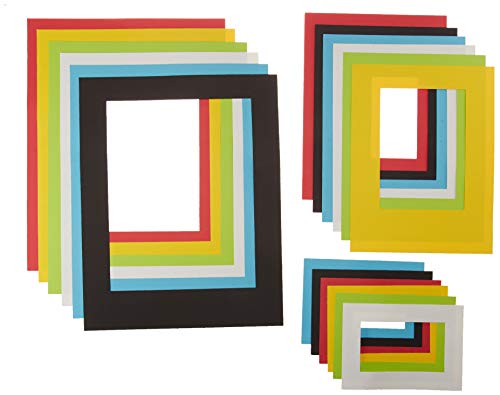 Hygloss Bright Frames - Rectangle Paper Frames with Rectangle Cut-out