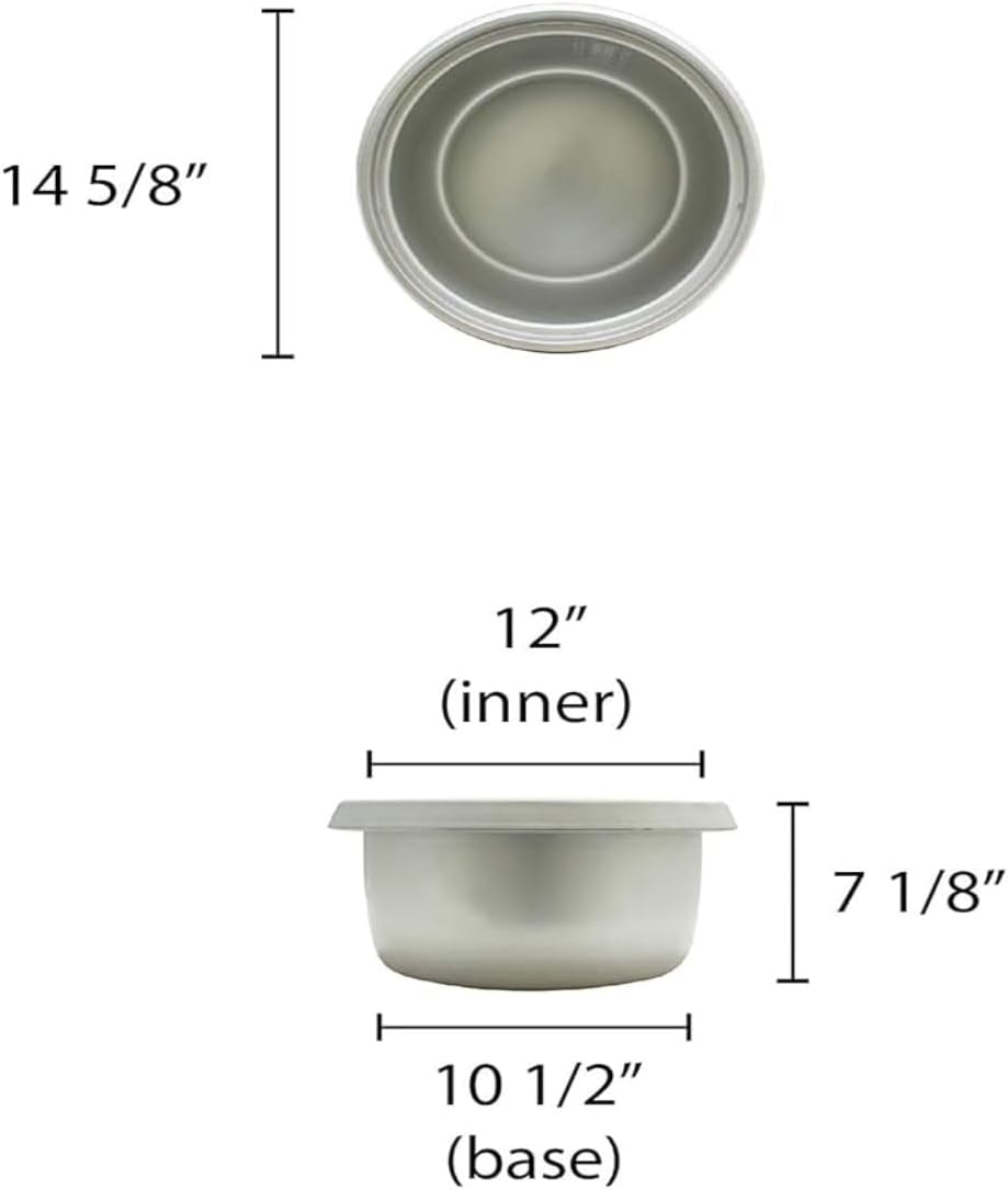 TrueCraftware- 30 cup Rice Cooker/Warmer Aluminum Inner Pot Replacement- Makes Soups Stews Grains Hot Cereals Commercial Rice Cooker Warmer for Home Kitchen Restaurants