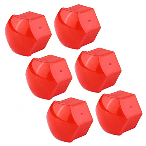 Image of 19mm Wheel Nut Covers, 20-Pack Red Lug Bolt Caps Hub Screw Protectors for