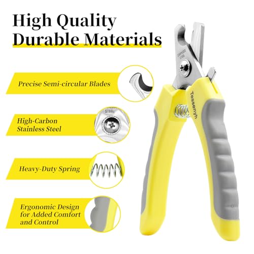 Professional Dog Nail Trimmers, Dog Nail Clippers for Large & Medium Dogs, with Safety Lock and Protective Guard for Safe and Effective Grooming