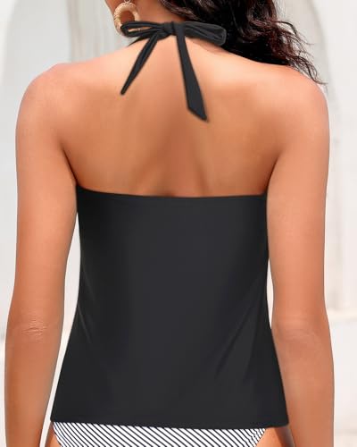 Women Tankini Bathing Suit Top - Halter Swim Tops Only Tummy Control No Bottom Swimwear2