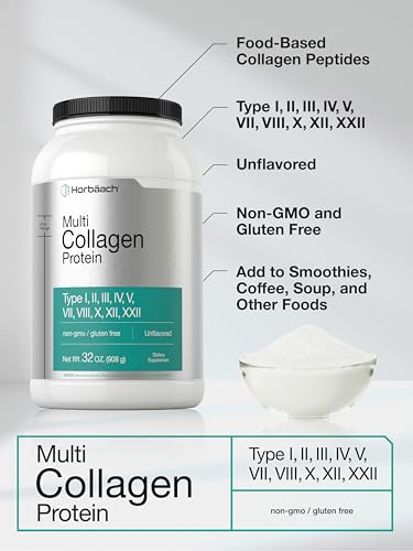 Horbaach Multi Collagen Peptides 32oz Grass-Fed Unflavored — view 4