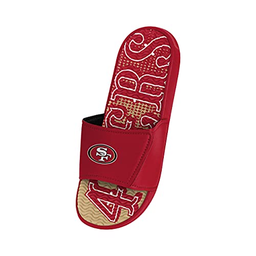 FOCO San Francisco 49ers NFL Mens Gradient Wordmark Gel Slide - S3