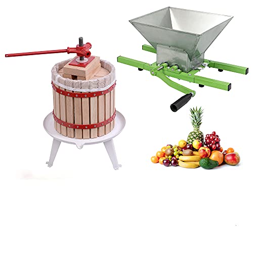 Aufun Presse à Fruits Presse à vin Presse à jus Presse à purée + Moulin à Fruits Hachoir à...