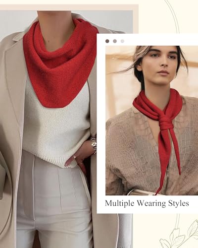 Molans Women Winter Knit Neck Scarf - Warm Crochet Triangle Scarf for Women Girls4