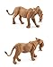 Warmtree Simulated Wild Animals Model Realistic Plastic Animal Action Figure for Collection (Lions Family)