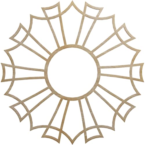 Image of Ekena Millwork 30 inchOD x 10 1 /2 inchID x 3 /8 inchT Augustus Wood Fretwork Pierced Ceiling Medallion, Hickory