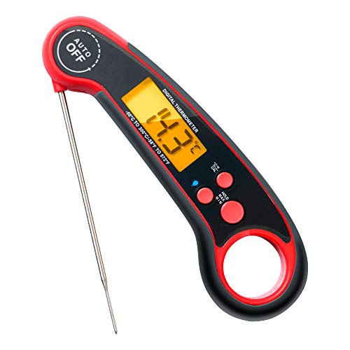 Digital Instant Read Meat Thermometer Waterproof Kitchen Cooking Food Thermometer with Calibration and Backlight Functions Grill Thermometer for Baking BBQ Grilling Smoker Oven Baby Nutrition