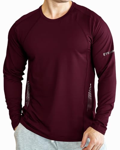 Image of Noble Monk Men's Polyester Regular Fit Solid Full Sleeve Activewear T-Shirt for Casual Wear | Modern Clothing T-Shirt Comfort Fit and High-Performance for Everyday Wear