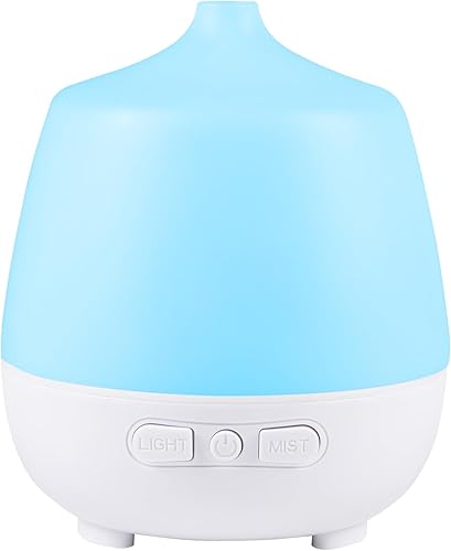 HAPPTWS Difusor de aceite esencial de 7.4 fl oz Difusores para aceites esenciales, difusor de aromaterapia con 7 luces de colores, 2 modos de