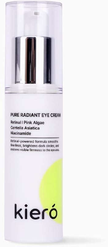 Creme para a região dos olhos kieró Pure Radiant com niacinamida e Centella Asiatica, 25 mL