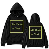 Personnalisez Vos Propres Chandails Pulls Personnalisé Avant et Arrière, Ajoutez n'importe Quelle Photo Ajoutez Texte Créez Imprimée Sweat Personnalisé Cadeau Couple