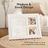 Baby Hand and Footprint Kit - Quick Dry Clay Baby Footprint Kit, Pets Paw, Newborn Keepsake Picture Frame for Boys, Girls, Personalized New Mom Gifts for Shower & Registry, Grandparents (Alpine White)