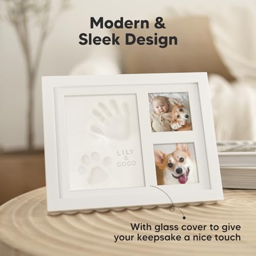 Baby Hand and Footprint Kit - Keepsake for Boys and Girls, Perfect Baby Shower Gift and Personalized Mother's Day Gift (Alpine White)