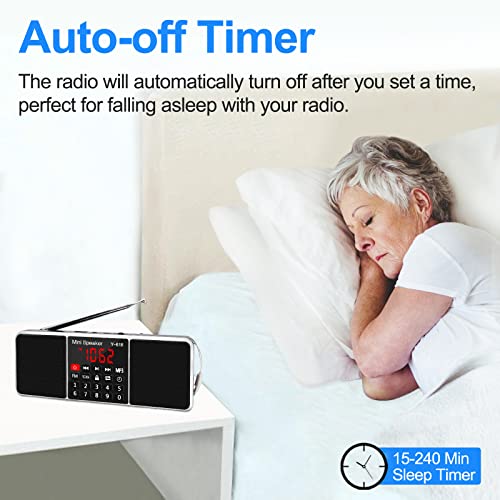 Lefon Multifunction Digital Fm Radio Media Speaker Mp3 Music Player Support Tf Card Usb Drive With Led Screen Display And Setting Timing Shutdown Function (Black) #TOP5