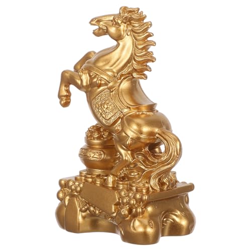 Sculpture de Cheval Feng Shui en résine aux finitions prestigieuses