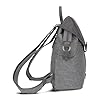 Zwei Damen City-Rucksack Olli OR8 kleiner Rucksack 5 Liter Lederoptik im Vintage-Style robust strapazierfähig wasserabweisend Hauptfach mit Reißverschluss (grey) #3