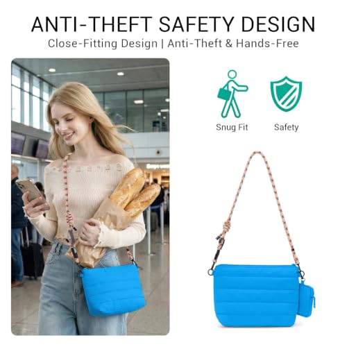 Image of ACUARIO Crossbody Bags for Women - Puffy Tote Bag Purse for Work, Travel, Shoulder Handbag with Small Wallet