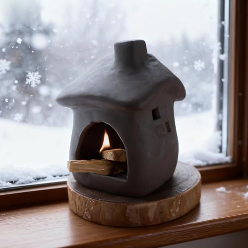 Mougigi House Palo Santo Burner - Mini Ceramic Chiminea Holder