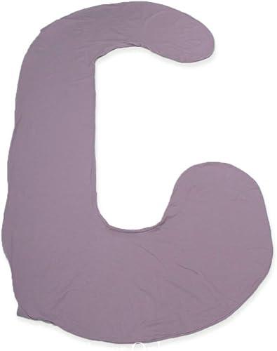 Miniatura 10 de INSEN Funda de almohada corporal de embarazo, funda de almohada de cuerpo completo para mujeres embarazadas, terciopelo gris, en forma de L